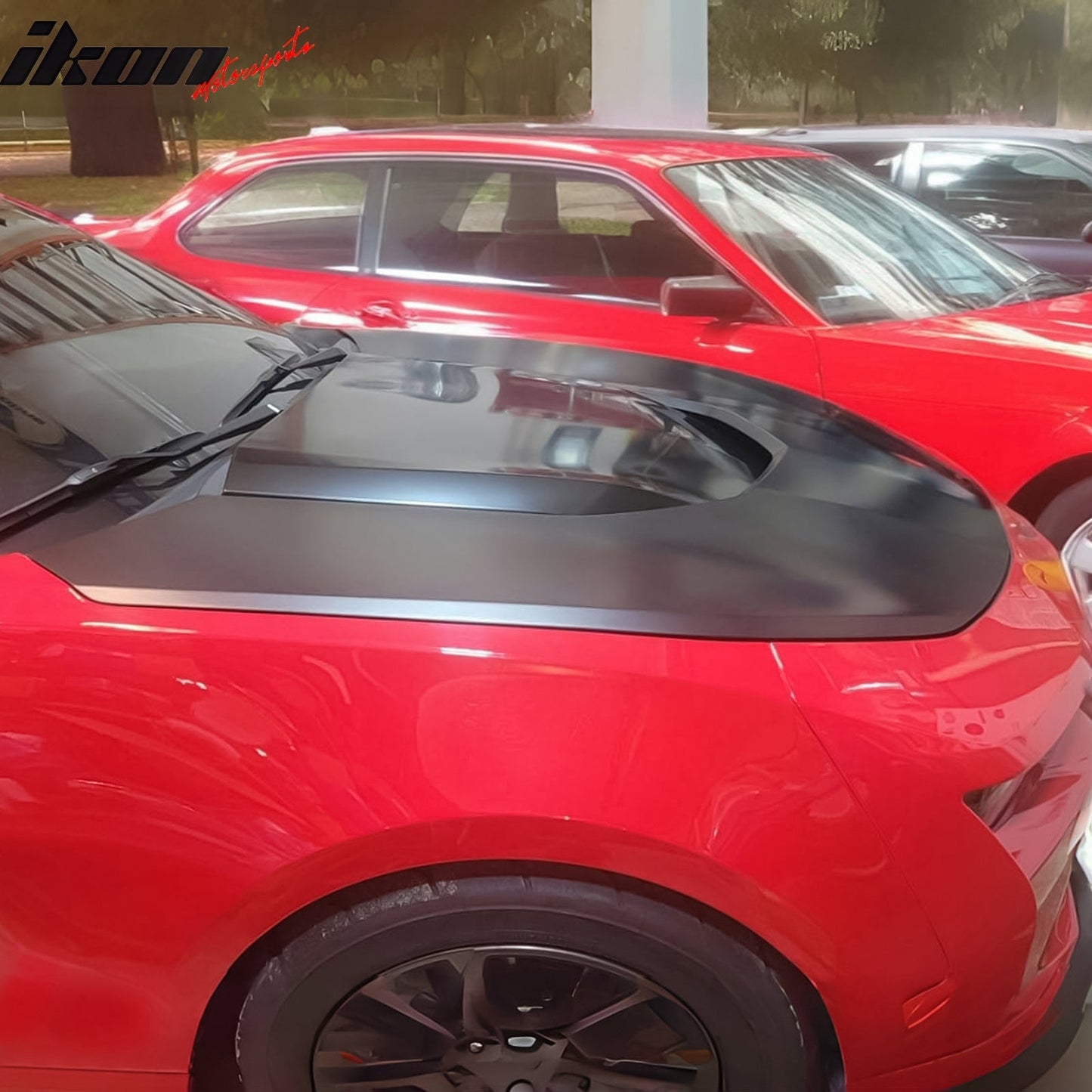 2016-2024 Chevrolet Camaro ZL1 Black Car Hood Guards Aluminum