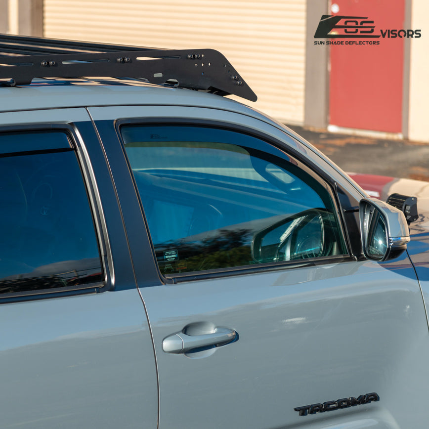 2016-Up Toyota Tacoma Double Cab Window Visors Wind Deflectors Rain Guards