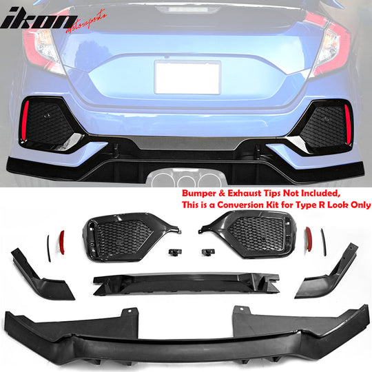 2017-2021 Honda Civic HB TypeR Style Primer Front Bumper Conversion PP