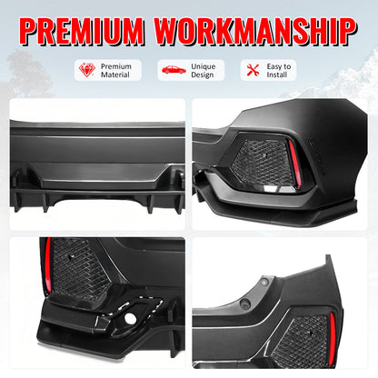 2017-2021 Honda Civic Hatchback Type R Rear Bumper Cover Garnish PP