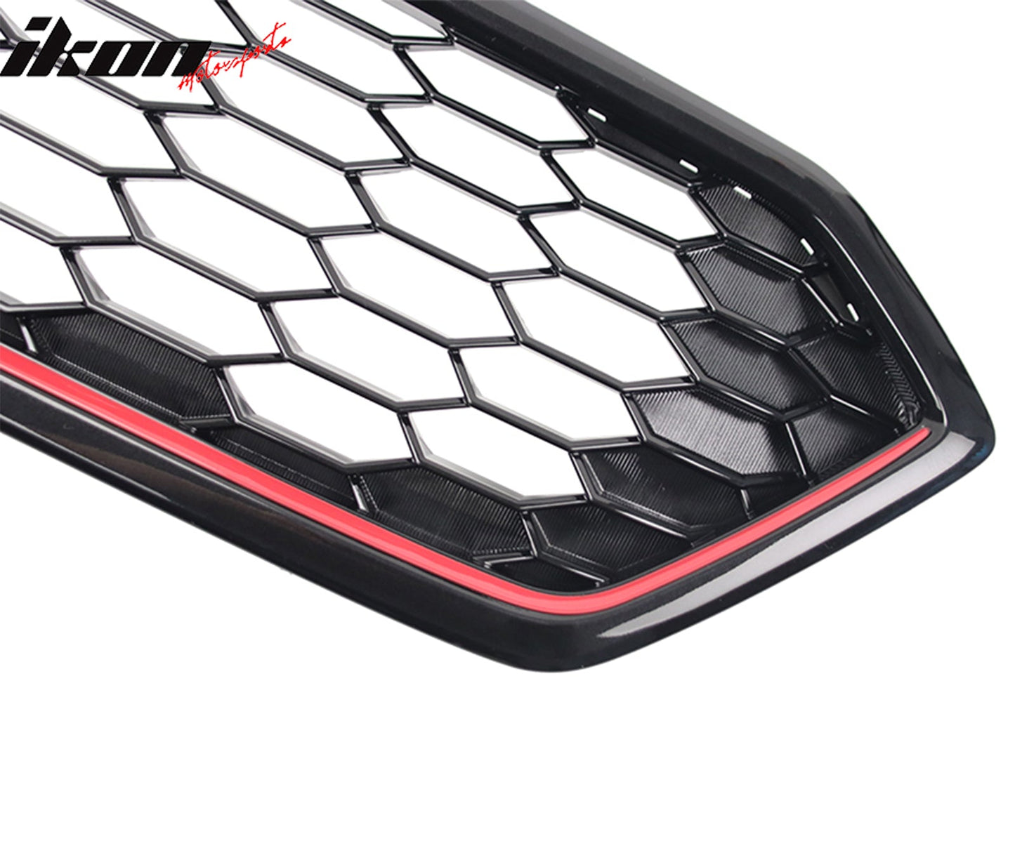 2018-2021 Subaru WRX Gloss Black W/ Red JDM Front Bumper Grille ABS