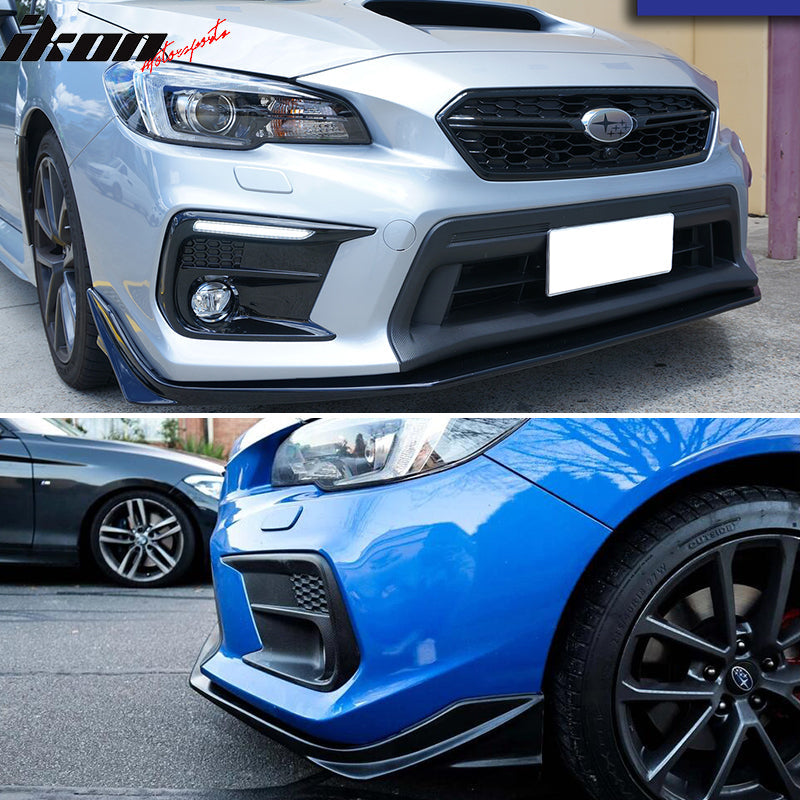 2018-2021 Subaru WRX STI S208 Style Unpainted Front Bumper Lip PU