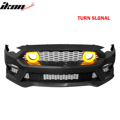 2018-2023 Ford Mustang 2021 Mach-1 Style Front Bumper Cover LED Grille