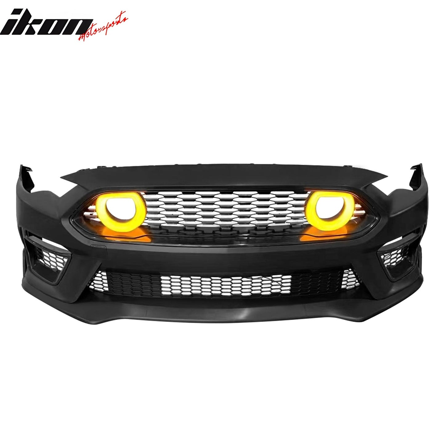 2018-2023 Ford Mustang Mach 1 Front Bumper Cover LED Headlights W/ Lip