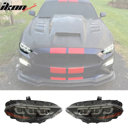 2018-2023 Ford Mustang Mach 1 Front Bumper Cover LED Headlights W/ Lip