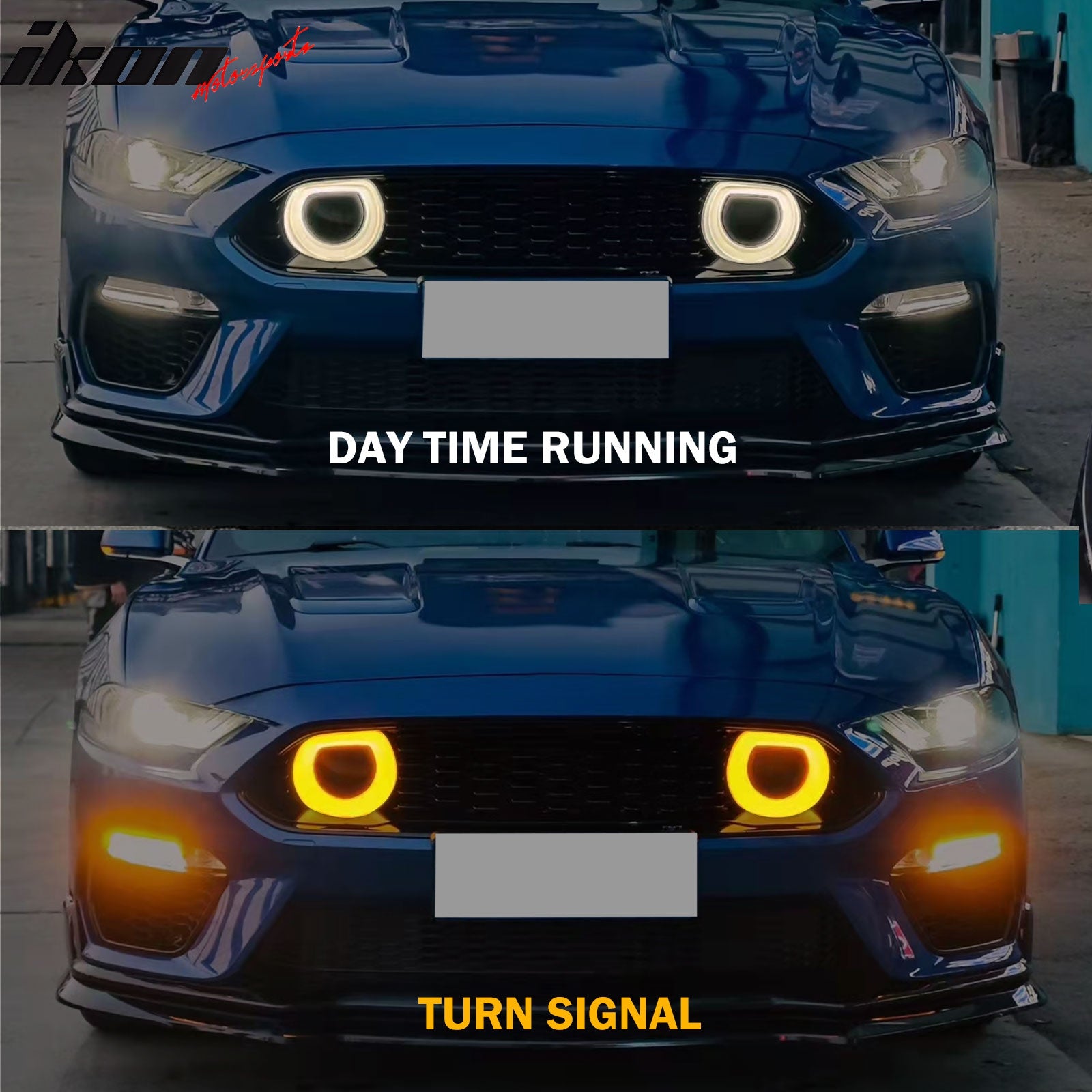2018-2023 Ford Mustang Mach 1 Front Bumper Cover LED Grille Headlight