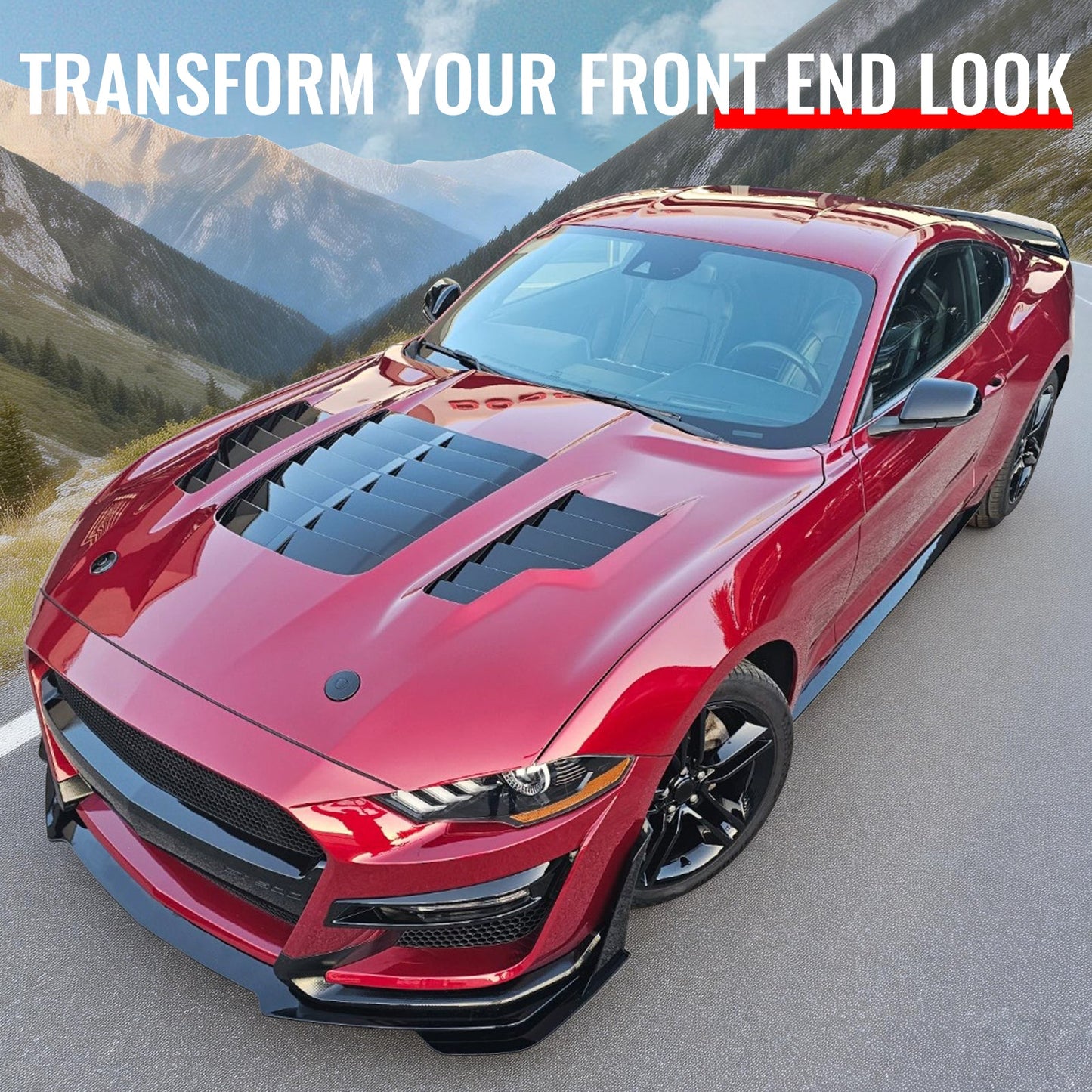 2018-2023 Ford Mustang GT500KR Style Front Hood Engine Bonnet Aluminum