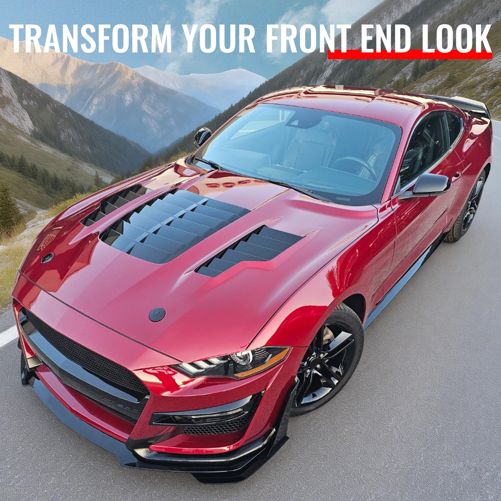 2018-2023 Ford Mustang GT500KR Style Front Hood Engine Bonnet Aluminum