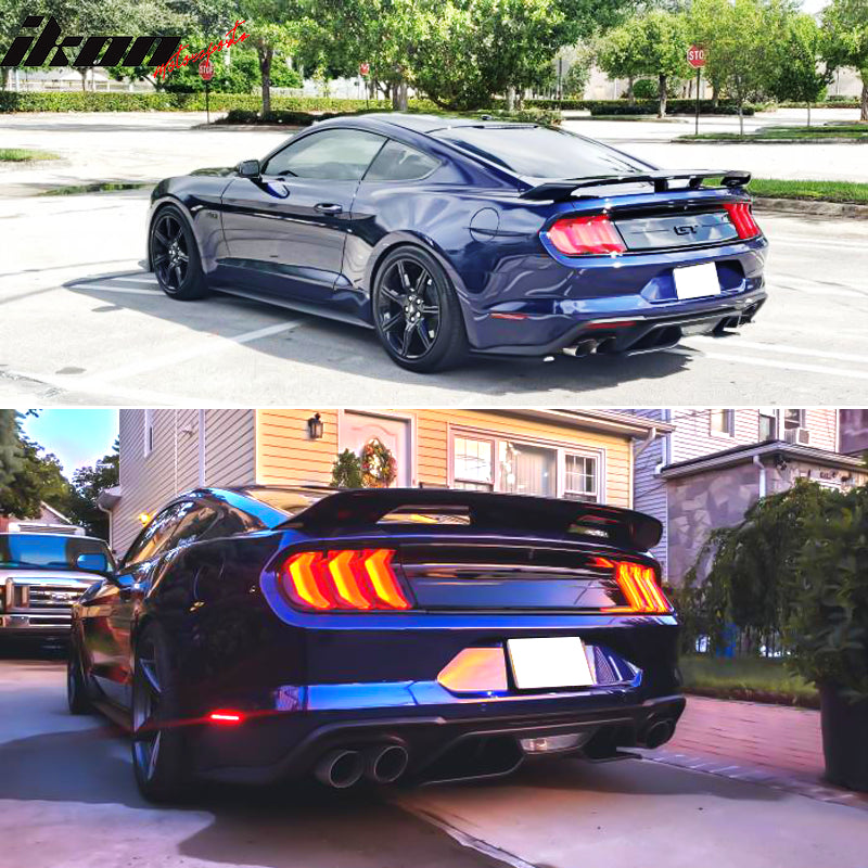 2018-2023 Ford Mustang GT Unpainted Black Rear Bumper Diffuser