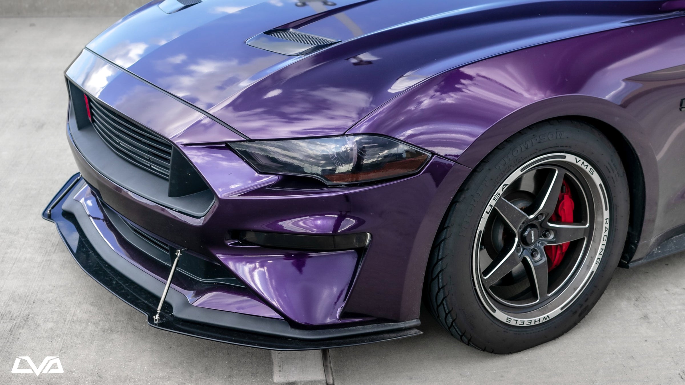 2018-2023 Ford Mustang Front Splitter (Ecoboost, Ecoboost PP, GT Non-Performance Package) - LVA