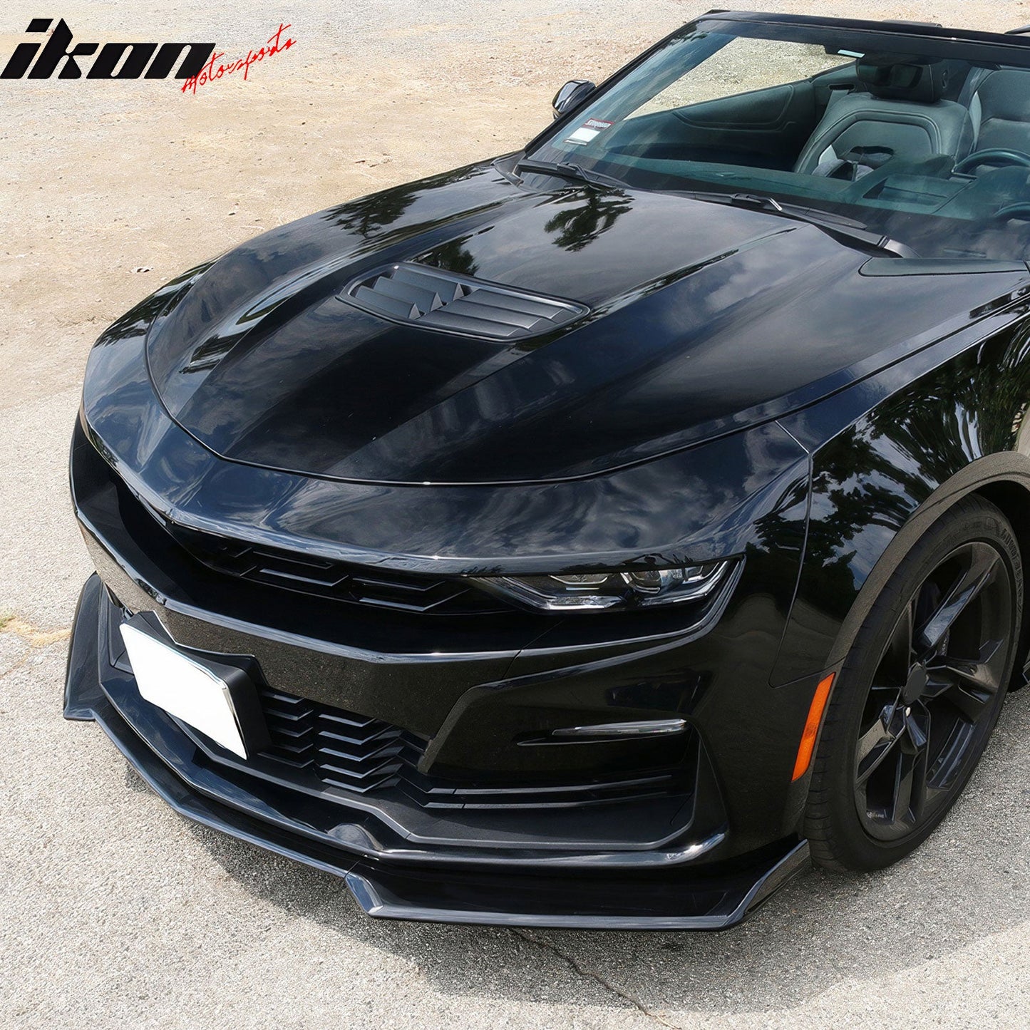 2019-2024 Chevy Camaro SS Unpainted Front Bumper DRL Gloss Black Lip