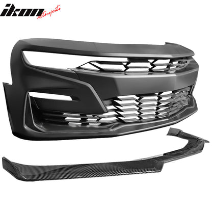 2019-2024 Chevy Camaro Front Bumper Turn Signal Carbon Fiber Print Lip