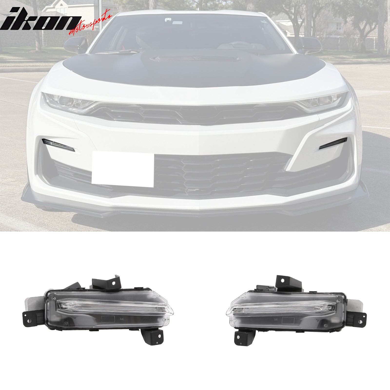 2019-2024 Chevy Camaro Front Bumper Turn Signal Carbon Fiber Print Lip