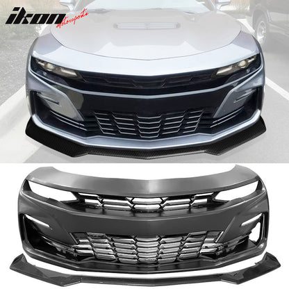 2019-2024 Chevy Camaro SS Front Bumper DRL Carbon Fiber Print Lip