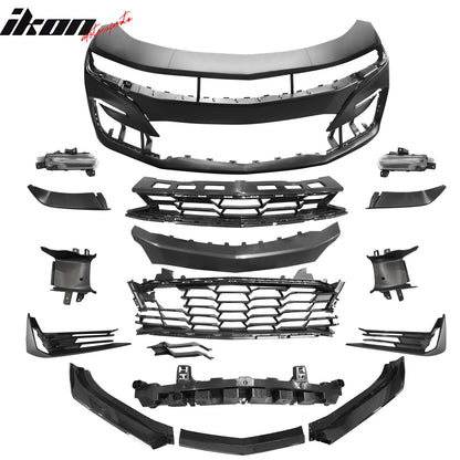2019-2024 Chevy Camaro SS Front Bumper Turn Signal DRL Gloss Black Lip