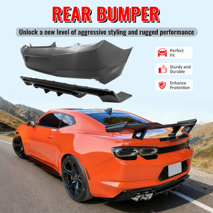 2019-2024 Chevy Camaro LT/LS/SS OE Rear Bumper Cover & Gloss Diffuser