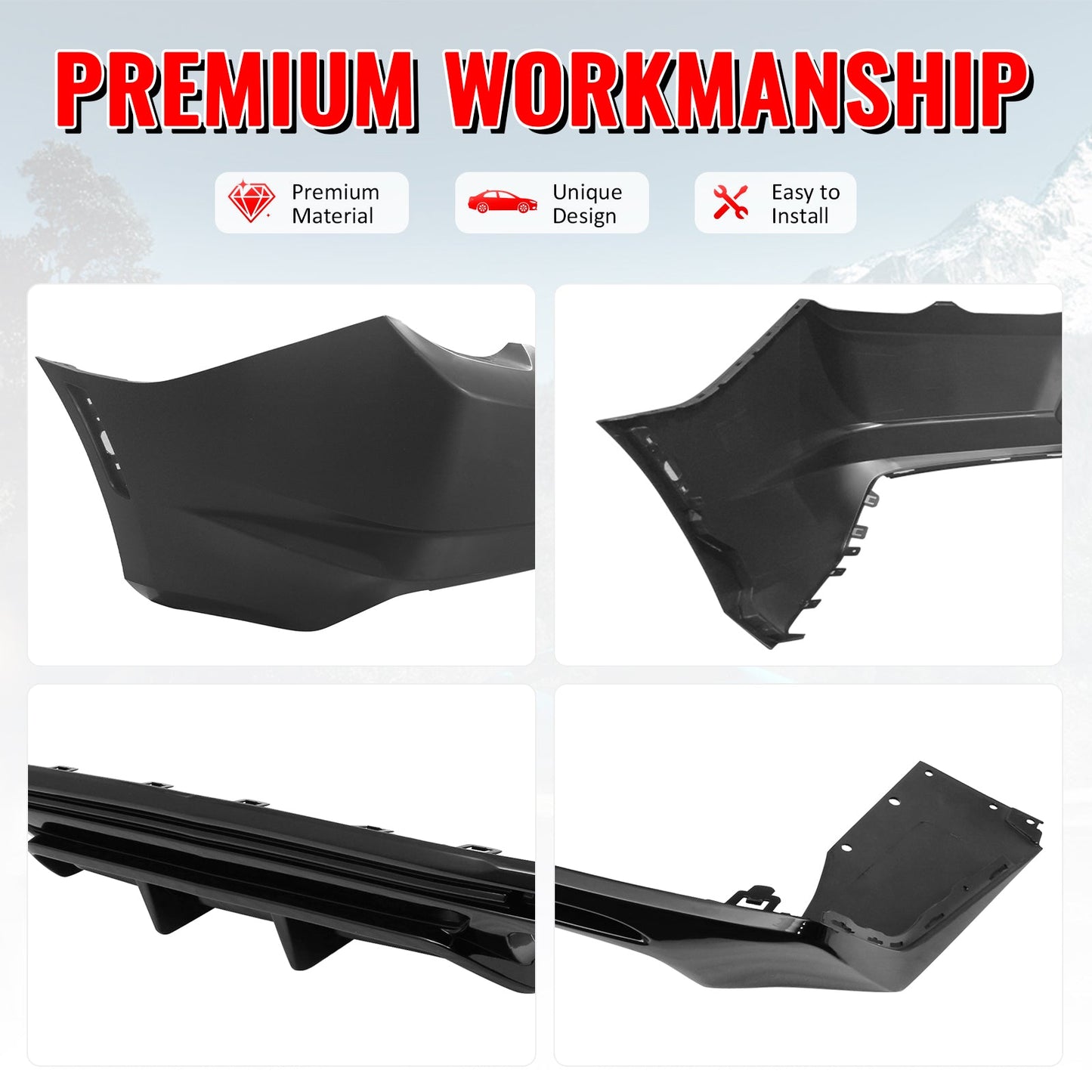2019-2024 Chevy Camaro LT/LS/SS OE Rear Bumper Cover & Gloss Diffuser