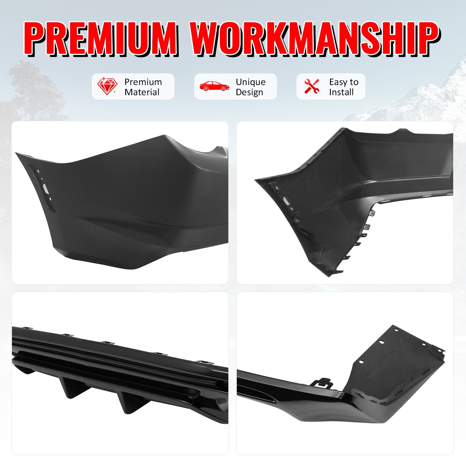 2019-2024 Chevy Camaro LT/LS/SS OE Rear Bumper Cover & Gloss Diffuser