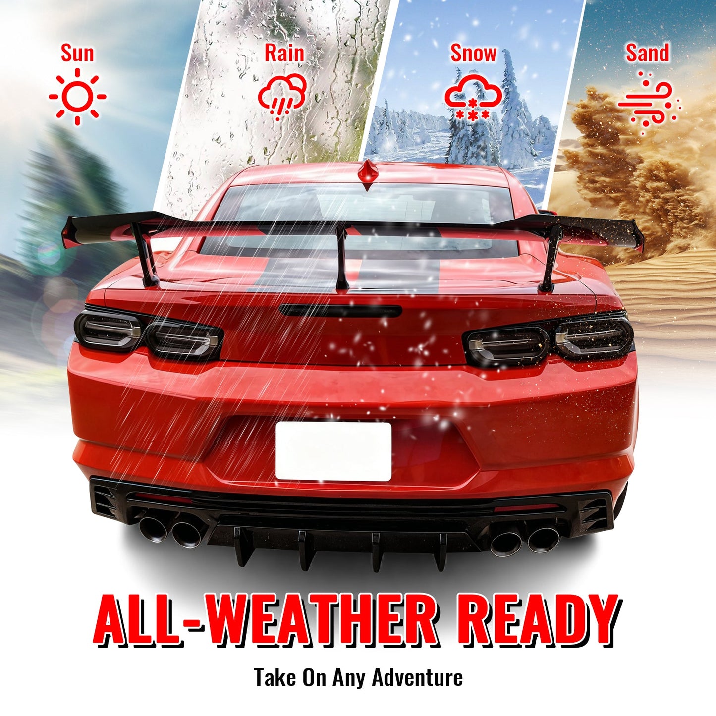 2019-2024 Chevy Camaro LT/LS/SS/ZL1 OE Rear Bumper+IKON Matte Diffuser