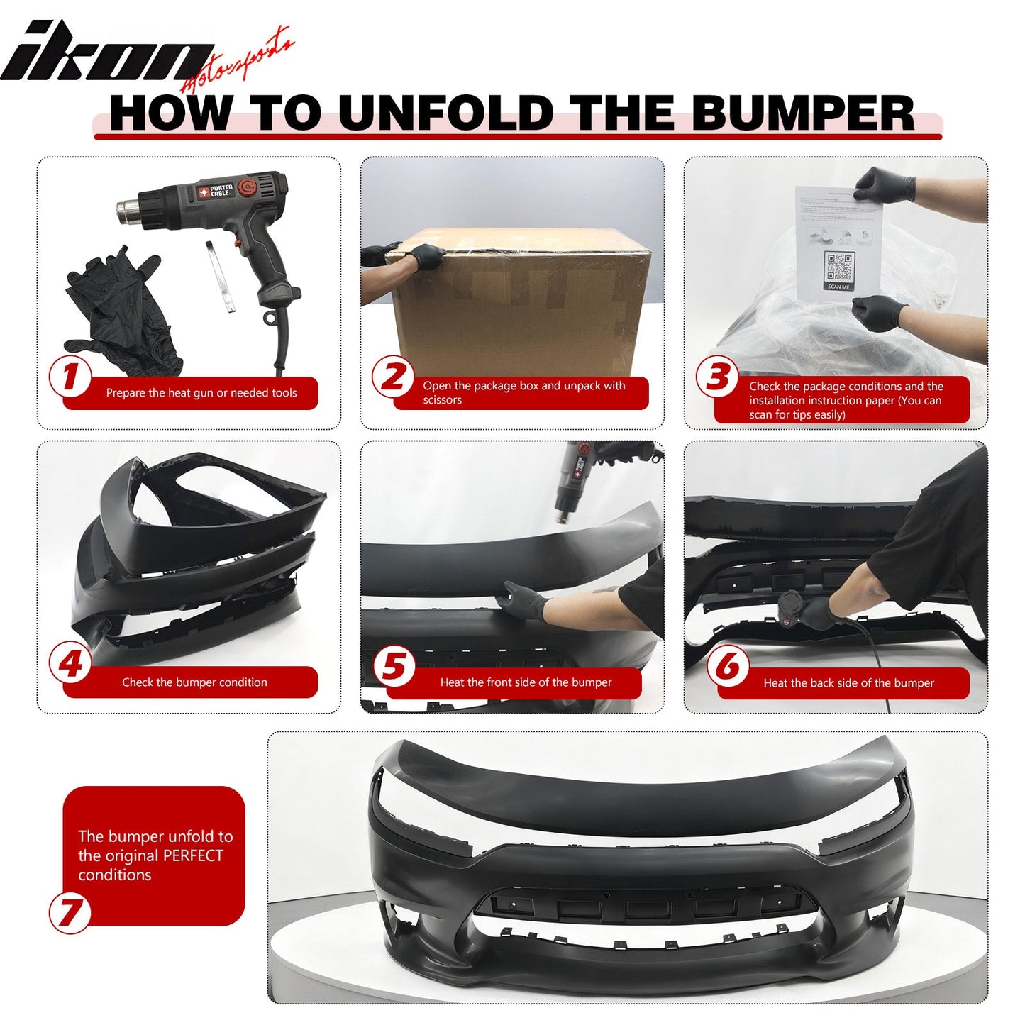 2019-2024 Chevy Camaro LT/LS/SS/ZL1 OE Rear Bumper+IKON Matte Diffuser