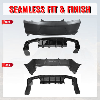 2019-2024 Chevy Camaro LT/LS/SS/ZL1 OE Rear Bumper+IKON Gloss Diffuser
