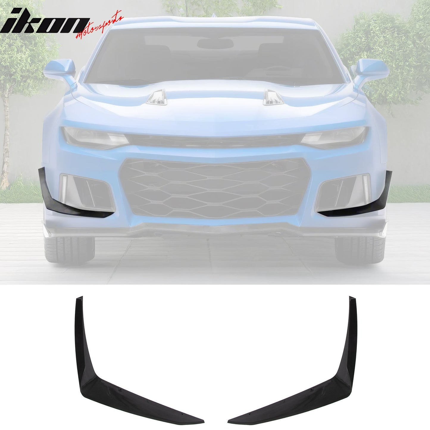 2019-2024 Chevy Camaro ZL1 Style Front Bumper Guard Cover + Canards PP