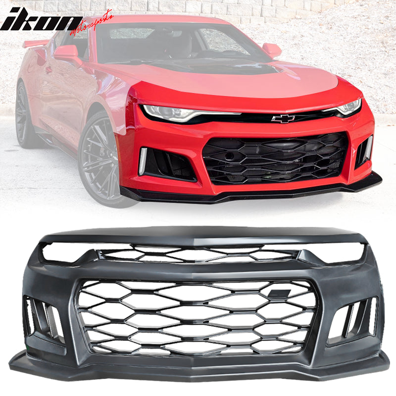 2019-2024 Chevy Camaro ZL1 Style Front Bumper Guard Cover + Canards PP
