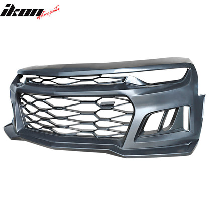 2019-2024 Chevy Camaro ZL1 Style Front Bumper Guard Cover + Canards PP