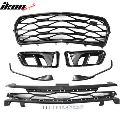 2019-2024 Chevy Camaro ZL1 Style Front Bumper Guard Cover + Canards PP