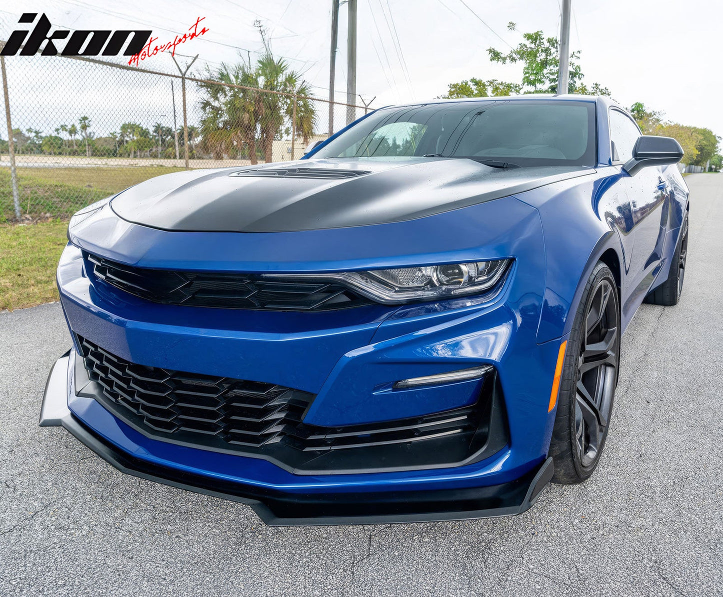 2019-2024 Chevy Camaro SS Unpainted Front Bumper DRL Matte Black Lip