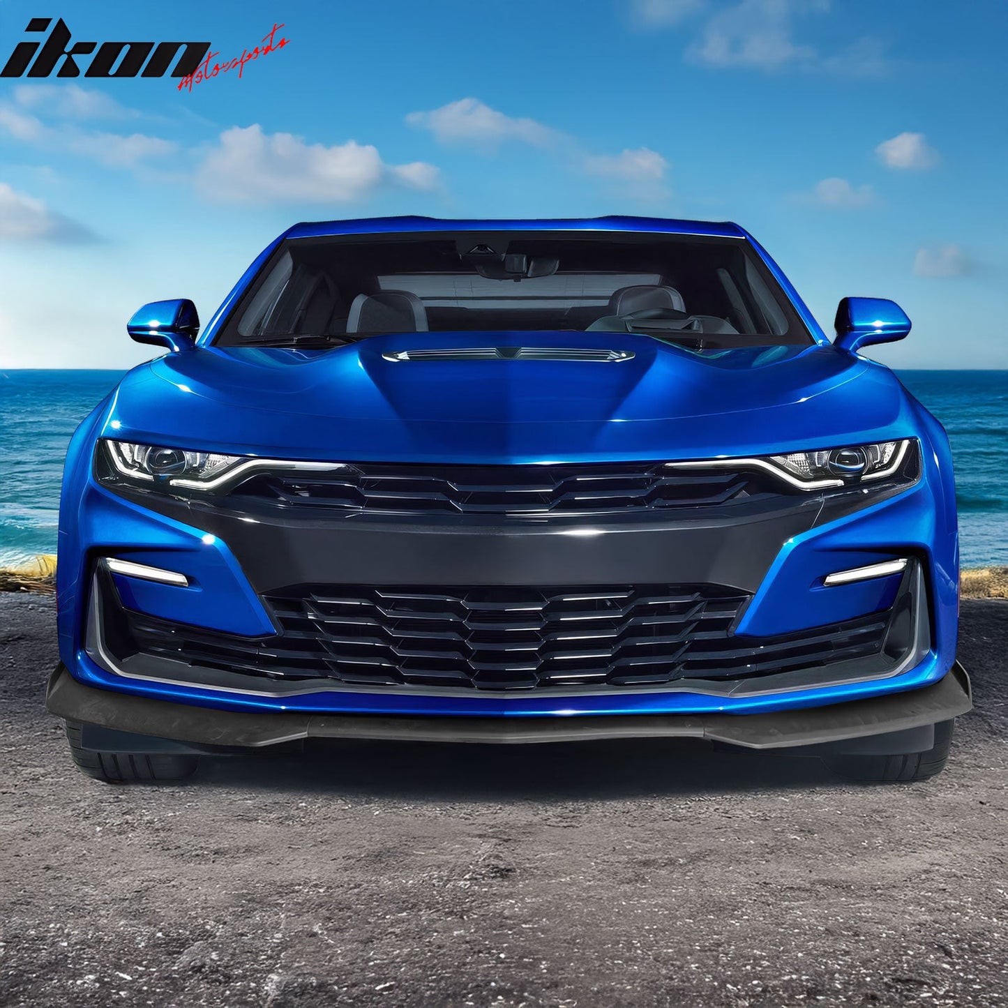 2019-2024 Chevy Camaro SS Unpainted Front Bumper DRL Matte Black Lip