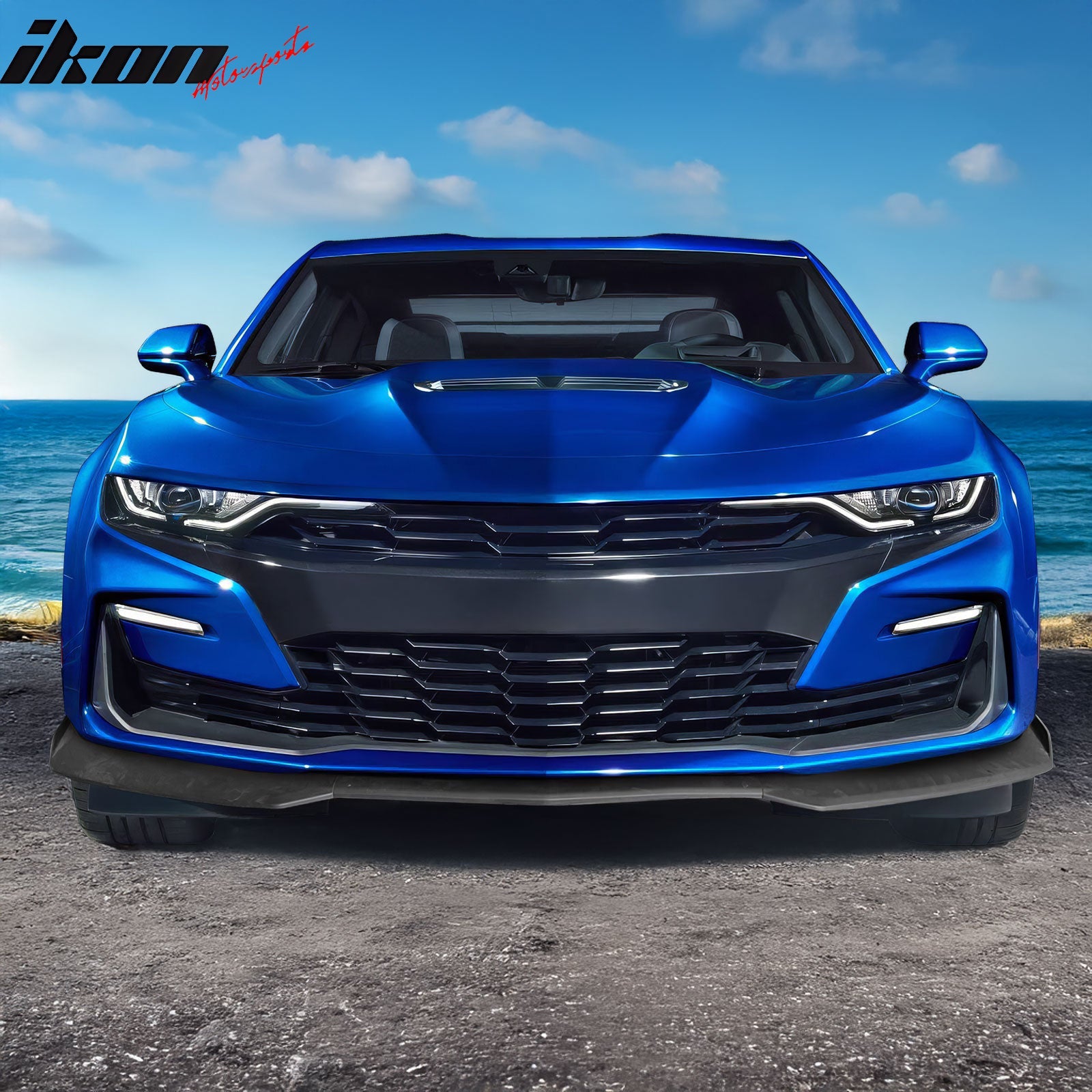 2019-2024 Chevy Camaro SS Unpainted Front Bumper DRL Matte Black Lip