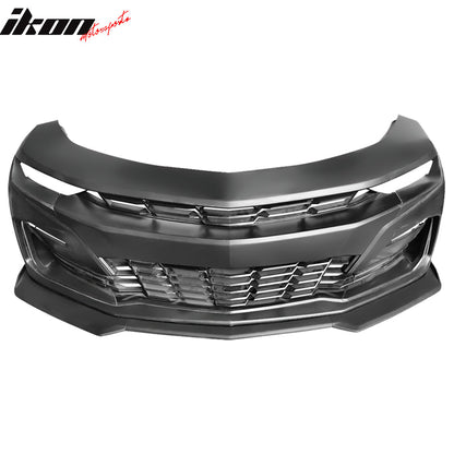 2019-2024 Chevy Camaro SS Unpainted Front Bumper DRL Matte Black Lip