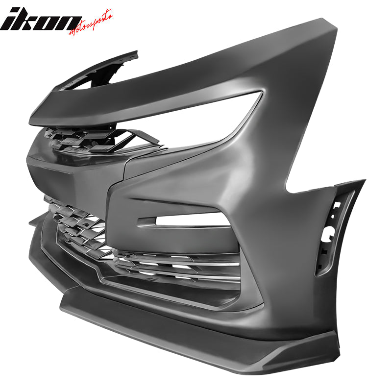 2019-2024 Chevy Camaro SS Unpainted Front Bumper DRL Matte Black Lip