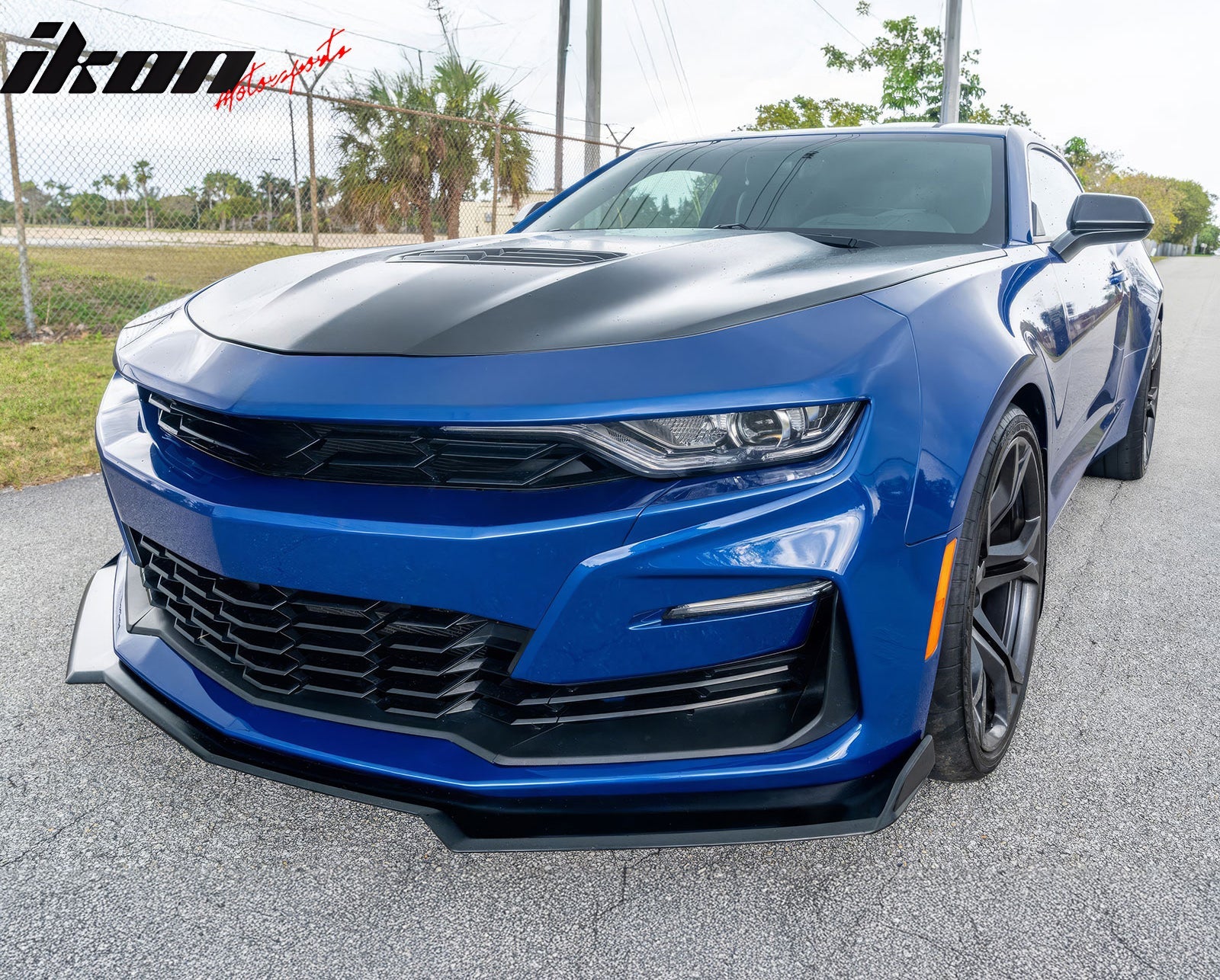 2019-2024 Chevy Camaro SS Unpainted Front Bumper Turn Signal Matte Black Lip