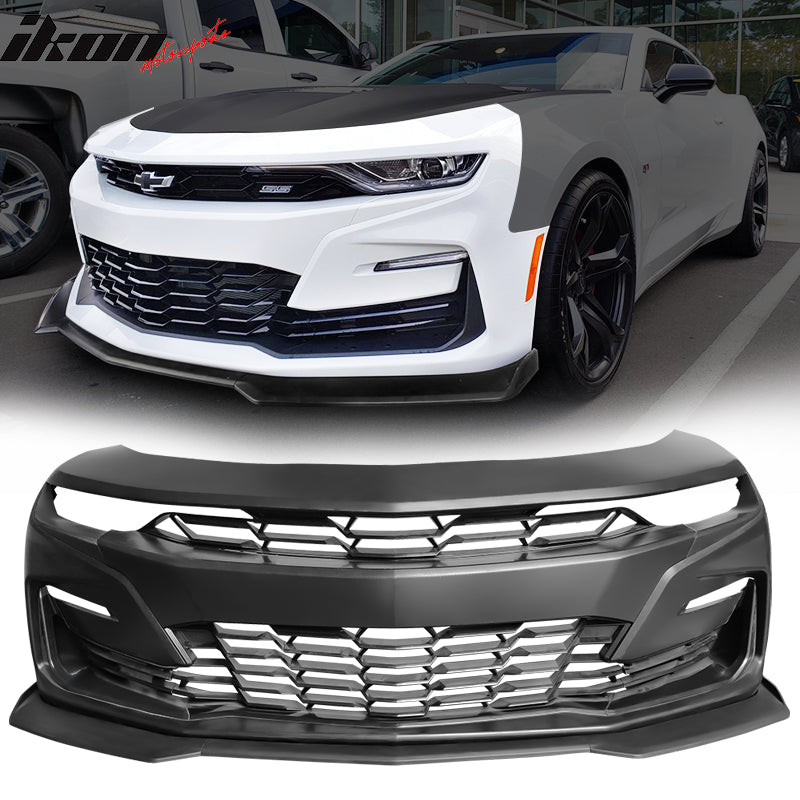 2019-2024 Chevy Camaro SS Unpainted Front Bumper Turn Signal Matte Black Lip