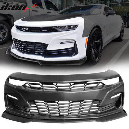 2019-2024 Chevy Camaro SS Unpainted Front Bumper Turn Signal Matte Black Lip