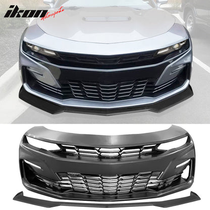 2019-2024 Chevy Camaro SS Front Bumper Turn Signal DRL Matte Black Lip