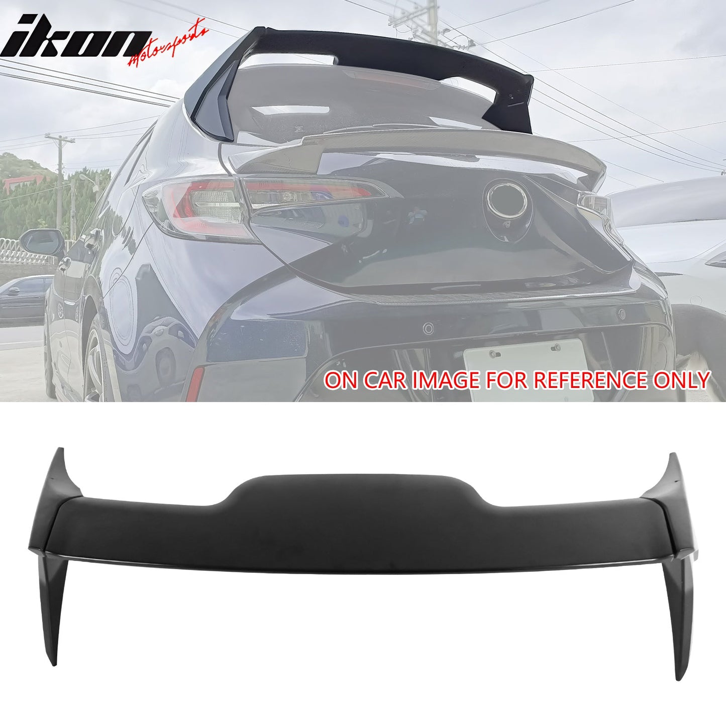 2019-2025 Toyota GR Corolla Hatchback Matte Black 3PC Roof Spoiler ABS