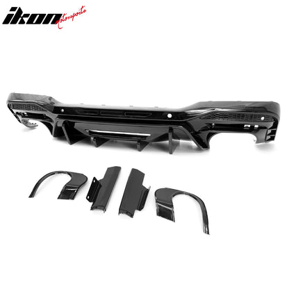 2024-2026 Ford Mustang Rear Bumper Diffuser Competition Style Gloss Black