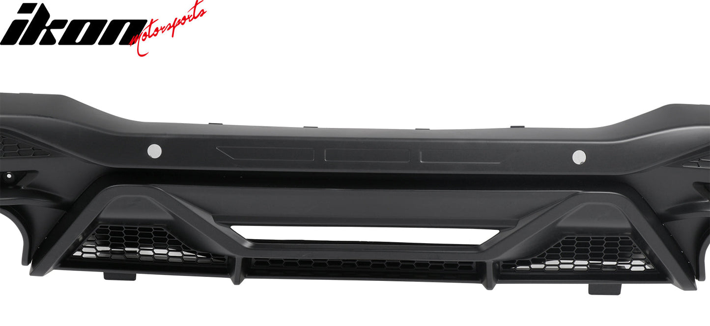 2024-2026 Ford Mustang Rear Bumper Diffuser Dark Horse Style Matte Black