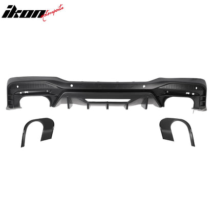 2024-2026 Ford Mustang Rear Bumper Diffuser Rock Style Matte Black