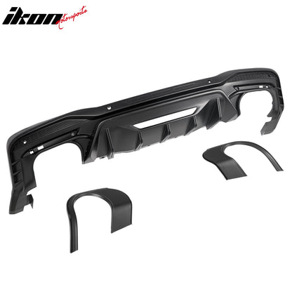 2024-2026 Ford Mustang Rear Bumper Diffuser Rock Style Matte Black