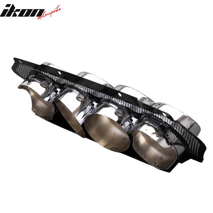 2020-2025 Chevy Corvette C8 Rear Diffuser Lip + Exhaust Tips + Grille