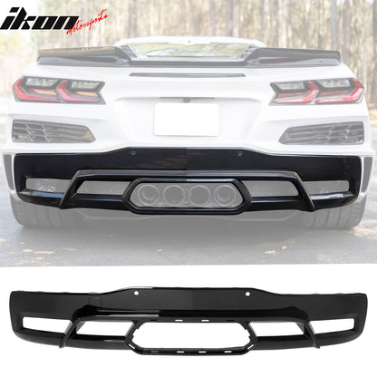 2020-2025 Chevy Corvette C8 Rear Diffuser Lip + Exhaust Tips + Grille
