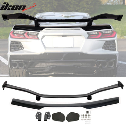 2020-2025 Chevy Corvette C8 Z07 Style Primer Black Trunk Spoiler Panel