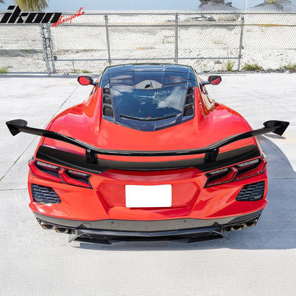 2020-2025 Chevy Corvette C8 Z07 Style Primer Black Trunk Spoiler Panel