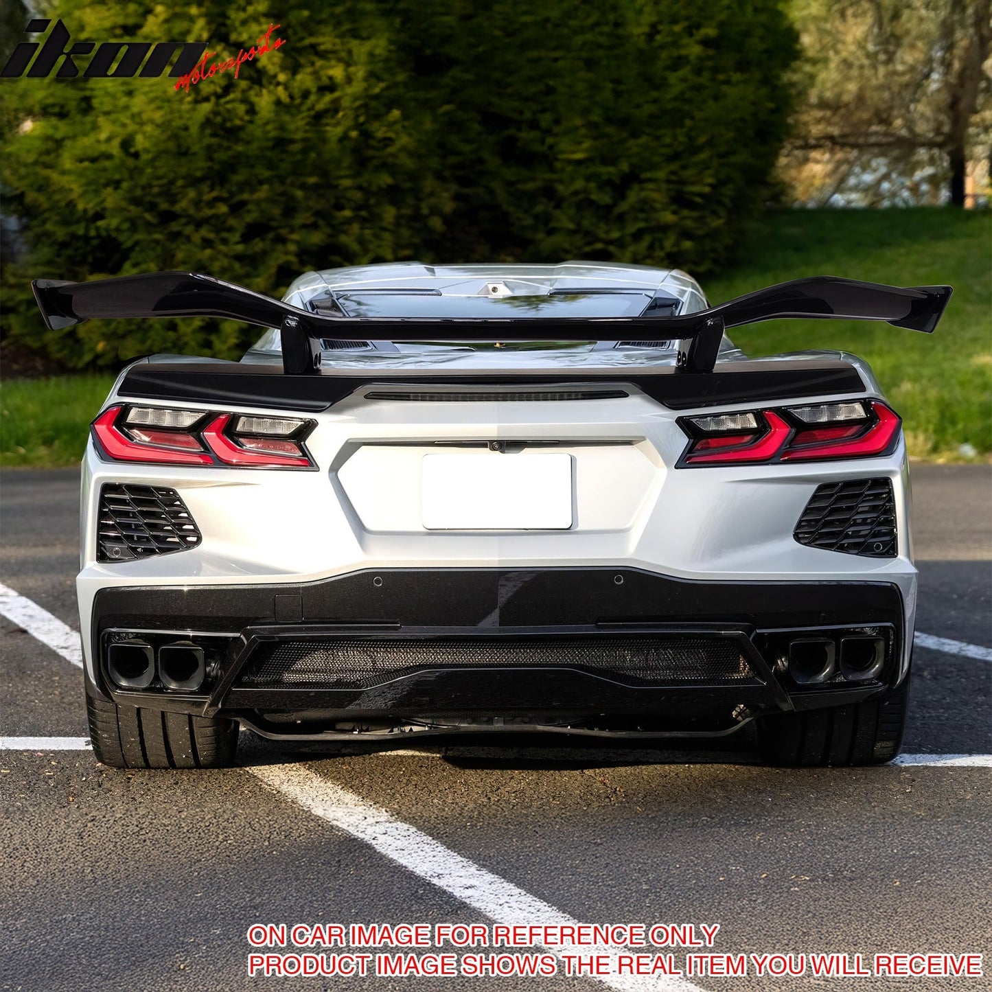 2020-2025 Chevy Corvette C8 Z07 Style Pearl Black Trunk Spoiler Panel
