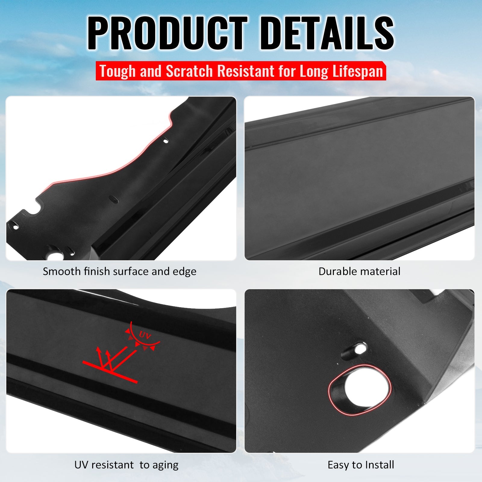 2020-2025 Chevy Corvette C8 IKON V1 A Style Gloss Black Side Skirts PP