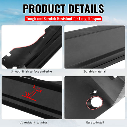 2020-2025 Chevy Corvette C8 IKON V1 A Style Gloss Black Side Skirts PP